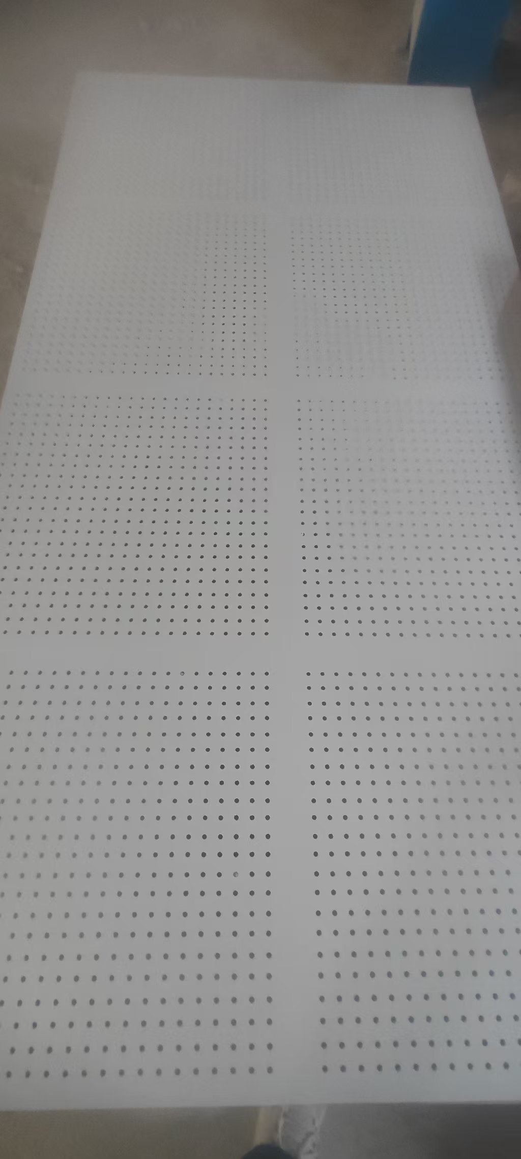 Perforated gypsum acoustic ceiling panel