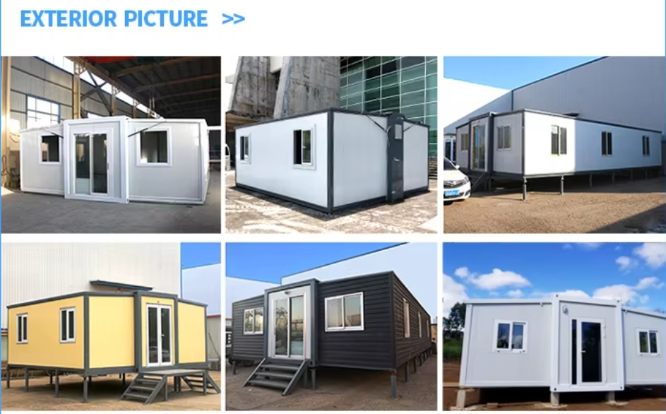 40Ft Luxury Modern Folding Expandable Prefabricated House 20Ft Hurricane Proof Insulated Movable Prefab Home With Furniture